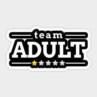 Team Adult - One Star Sticker